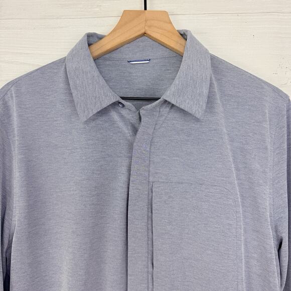Kit + Ace Mens City Tech Long Sleeve Button Down Shirt Size Medium Performance - Picture 3 of 16